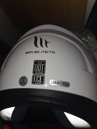 Casco de moto modular blanco