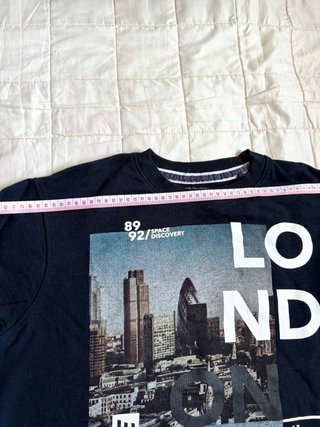 Felpa blu scuro con stampa Londra | taglia XL