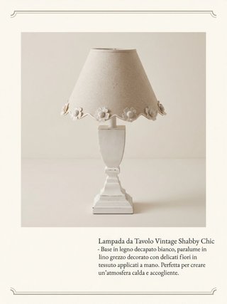 Lampada da Tavolo Vintage Shabby Chic