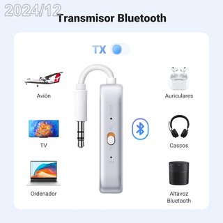 UGREEN Transmisor/Receptor Bluetooth 6 Jack 3,5mm