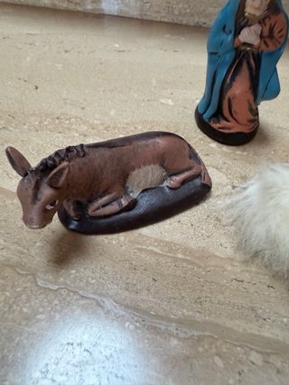 Belén de barro policromado