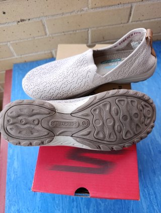 Zapatillas Skechers Go Walk Mujer Beige/Gris Talla