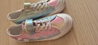 Zapatillas niña degradado rosa y azul talla 34