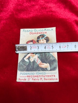 Espejo antiguo de bolsillo con publicidad