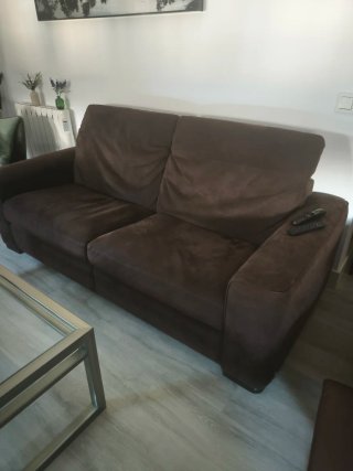 Sofá Natuzzi 2 plazas marrón