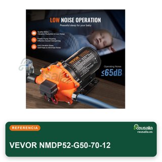VEVOR Bomba diafragma 12V 18,93L/min 3 cámaras