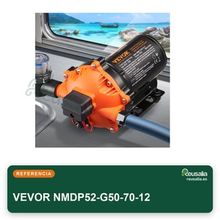 VEVOR Bomba diafragma 12V 18,93L/min 3 cámaras
