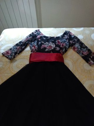 Ofertas Vestido fiesta floral! Negro/Fucsia