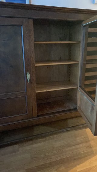 Armario Archivador Antiguo Madera y Cristal