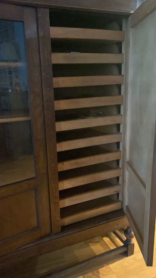 Armario Archivador Antiguo Madera y Cristal