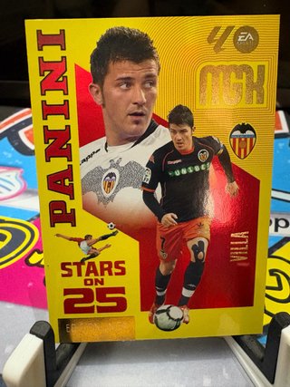 Cromo Panini David Villa Stars on 25