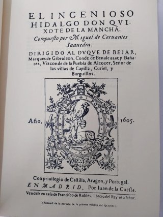 Libro facsímil de DON QUIJOTE DE LA MANCHA