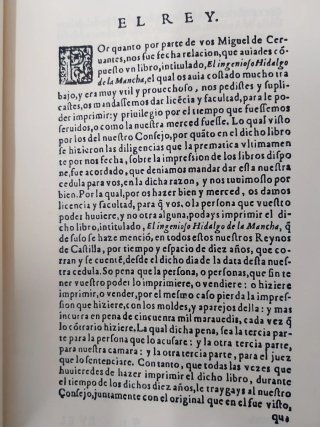 Libro facsímil de DON QUIJOTE DE LA MANCHA