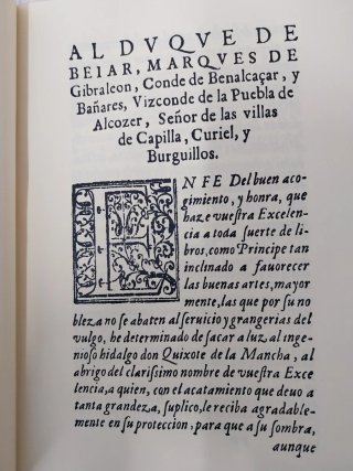 Libro facsímil de DON QUIJOTE DE LA MANCHA