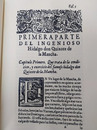 Libro facsímil de DON QUIJOTE DE LA MANCHA