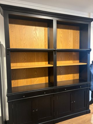 Estantería Negra y Madera Versailles