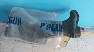 Botas de agua Panter altas, color negro y verde, t
