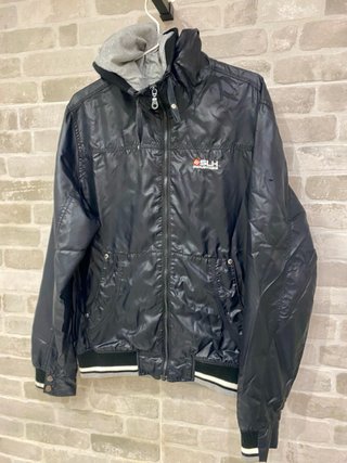 Cazadora Bomber Negra con Capucha Slash Talla M