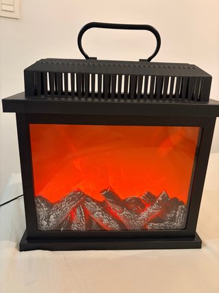 Lámpara Chimenea Decorativa Negra