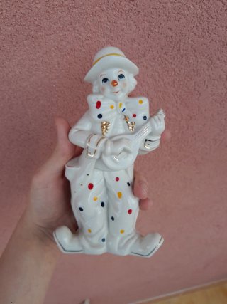 Statuetta clown vintage ceramica