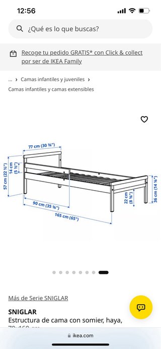 2 Camas Infantiles IKEA Sniglar con Colchones