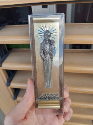 Santino da parete con scritta Proteggi questa casa