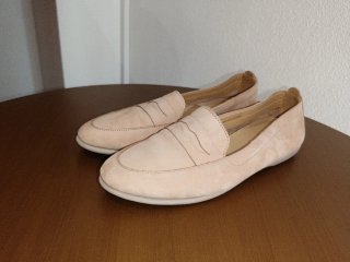 Mocasines Rosa mujer tacto suave,usados una vez