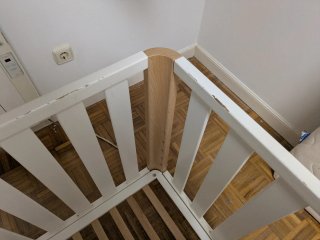 Cuna Colecho Ajustable Blanca y Madera