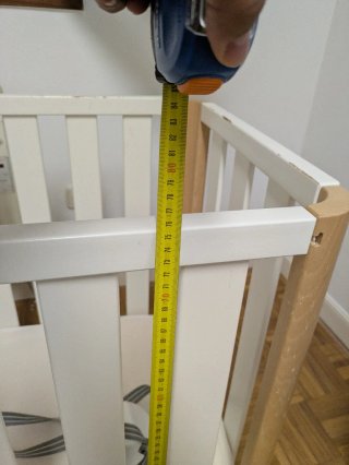 Cuna Colecho Ajustable Blanca y Madera