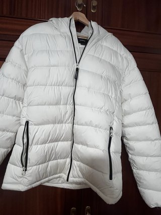 Parka Acolchada Blanca Pull&Bear