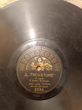 2 discos de pizarra Homophone 1907 / 1910 Il Trov