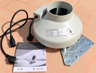 Extractor Systemair RVK 100 A1 184 m³/h + soporte