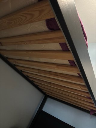 Litera Ikea Madera Negra y dos colchones