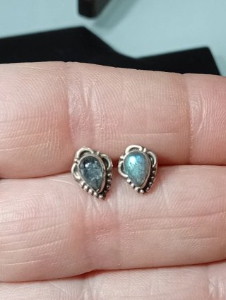 Pendientes Plata Ley Labradorita