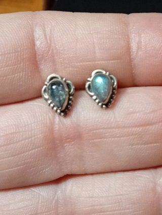 Pendientes Plata Ley Labradorita