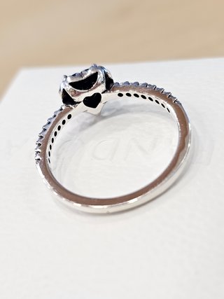 Anillo Pandora Corazón Negro Talla 58+caja