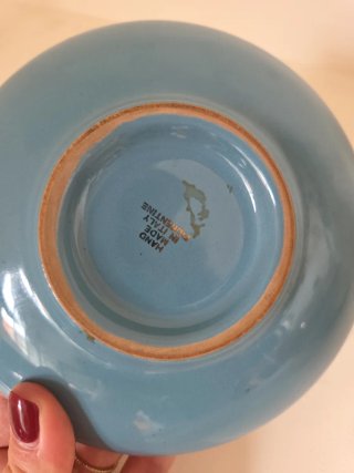 Cenicero Vintage de Porcelana Azul