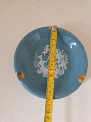 Cenicero Vintage de Porcelana Azul