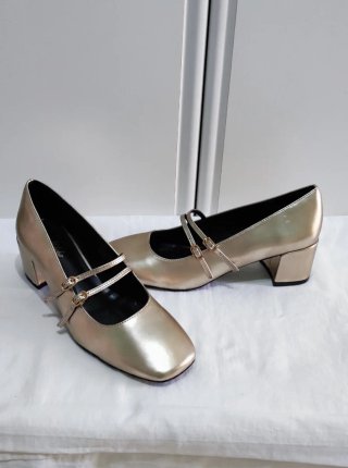 Scarpe Mary Jane platino, taglia 41