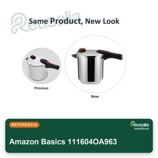 Amazon Basics olla presión acero 9 litros