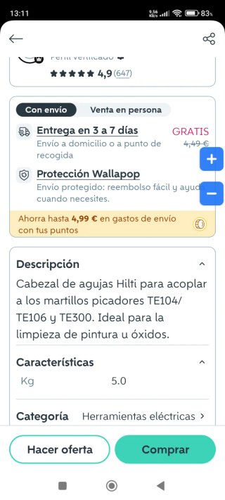 Martillo Hilti TE 300 avr