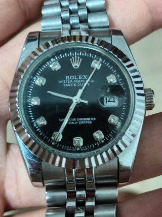 Reloj Rolex Datejust Negro Diamantes