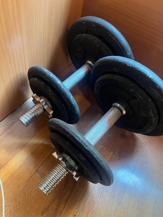 Mancuernas 2x5kg, 4x2kg, 2x1kg