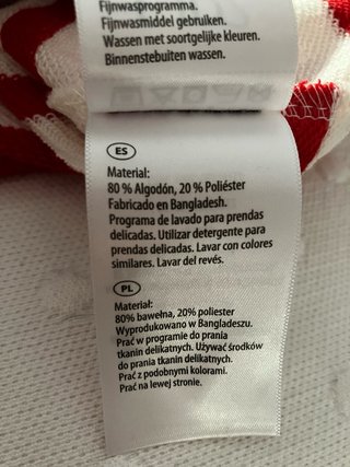 Sudadera fina rayas rojas y blancas