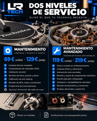 Mantenimiento Platos DJ Technics SL-1200 / SL-1210