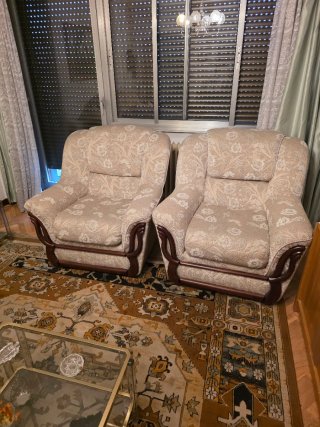 Conjunto de Sofá y 2 Sillones