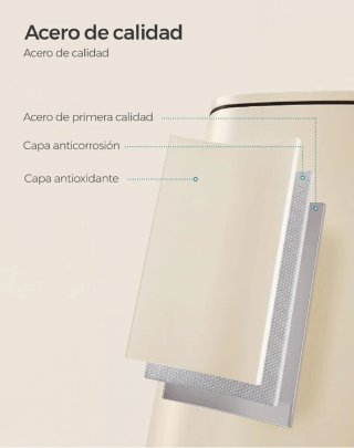 SONGMICS Cubo de Basura de Cocina 30 L Acero