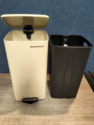 SONGMICS Cubo de Basura de Cocina 30 L Acero