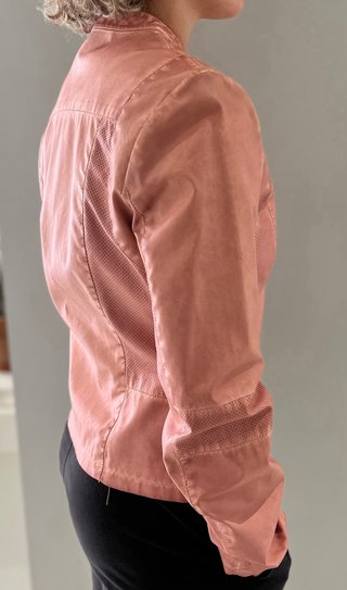 Chaqueta Biker Rino & Pelle Rosa Piel Sintética