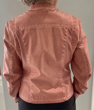 Chaqueta Biker Rino & Pelle Rosa Piel Sintética